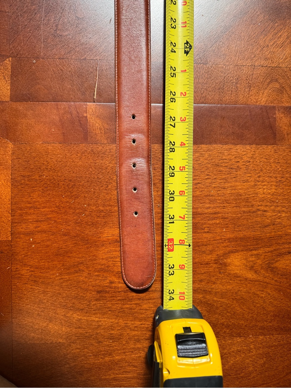 Coach Brown Leather Belt with Brass Buckle - Picture 6 of 8
